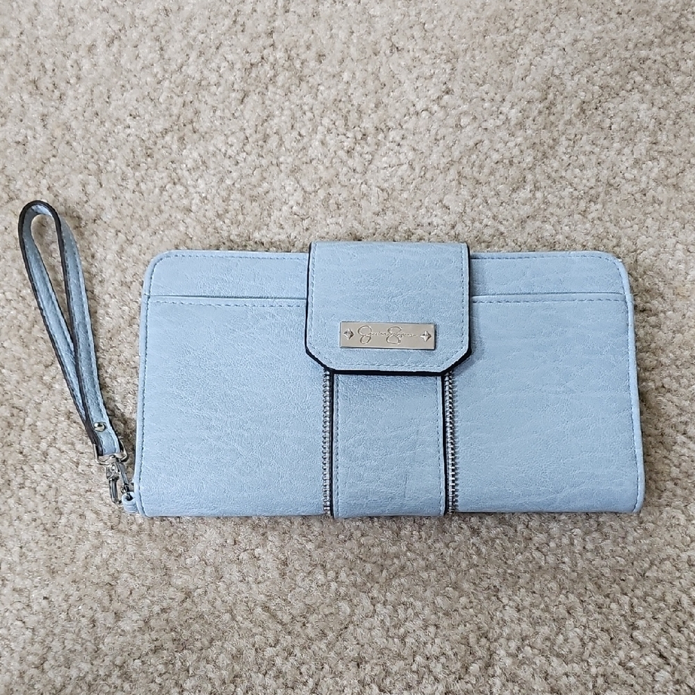 Jessica Simpson Light Blue Wristlet Clutch